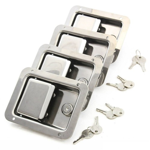 Paddle door lock stainless - 4x,